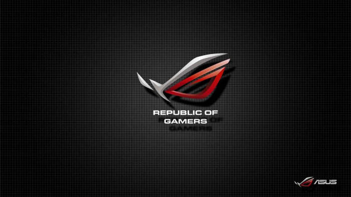 Asus Rog Logo Grid With Shadows Background