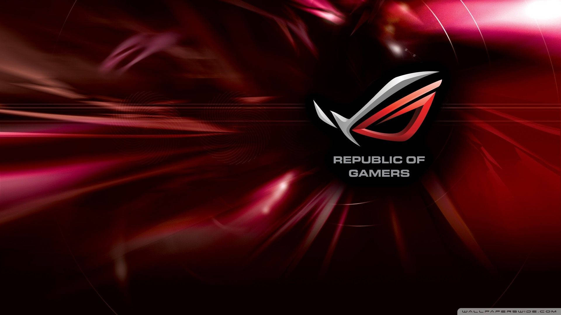 Asus Rog On Wavy Surface Background
