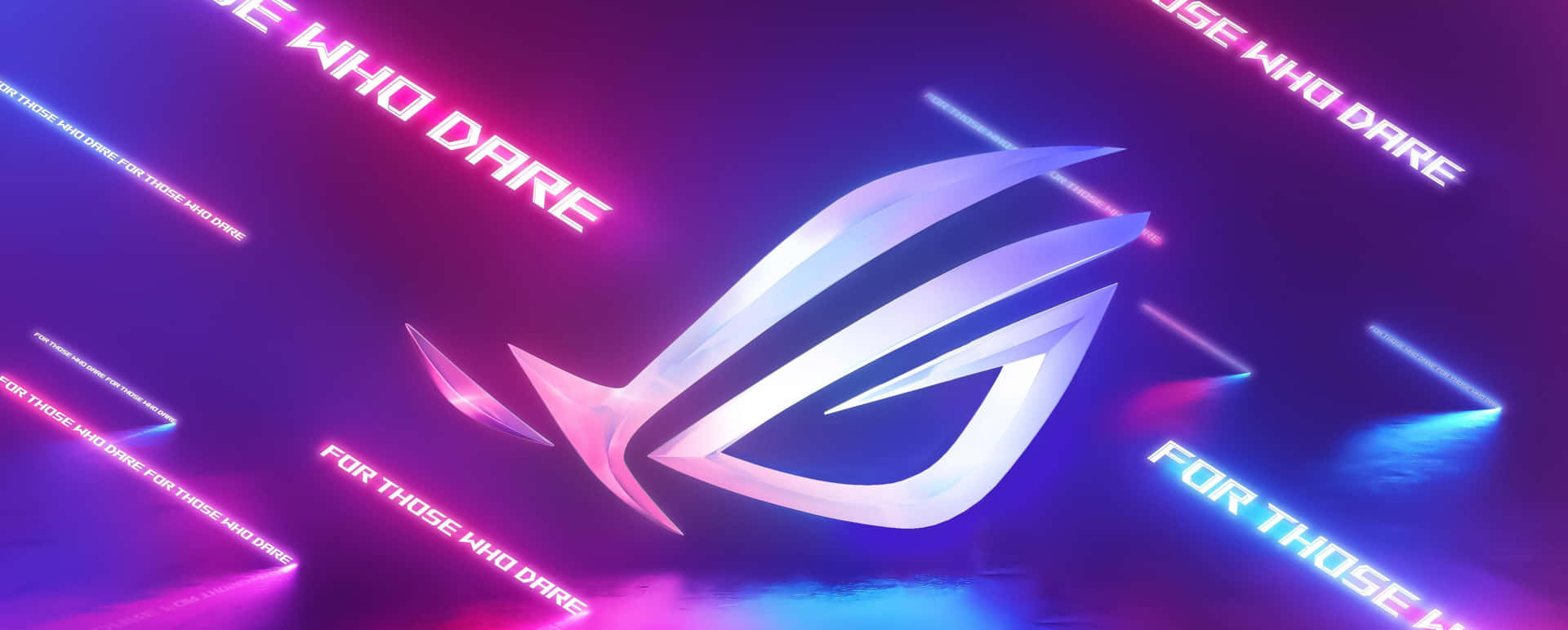 Asus Rog Logo With Neon Lights
