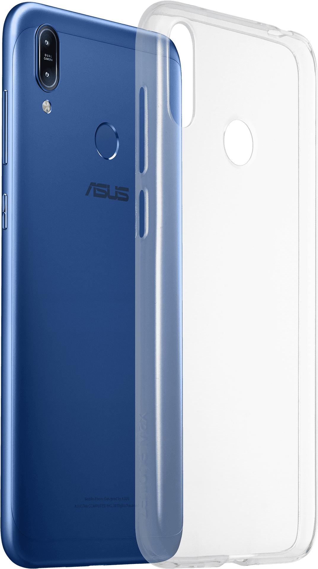 Asus Smartphonewith Clear Case PNG