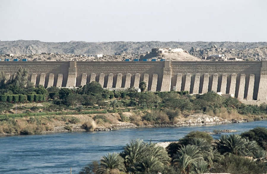 Forestadel Fiume Aswan High Dam Sfondo