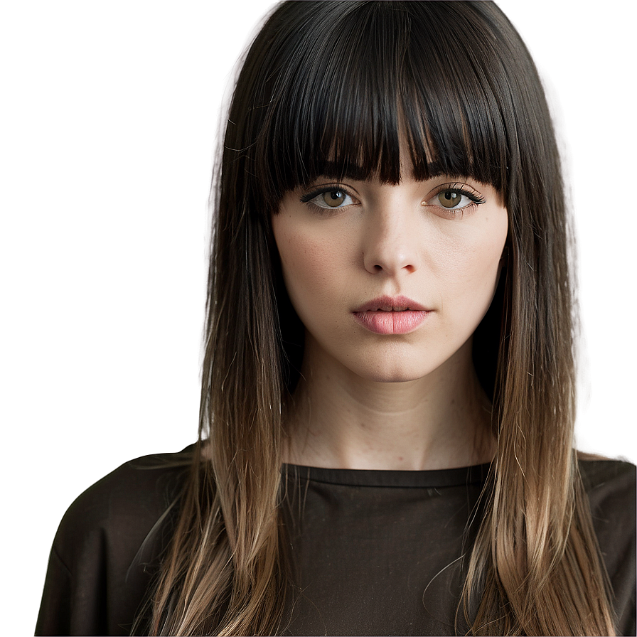 Download Asymmetrical Bangs Cut Png Vay | Wallpapers.com