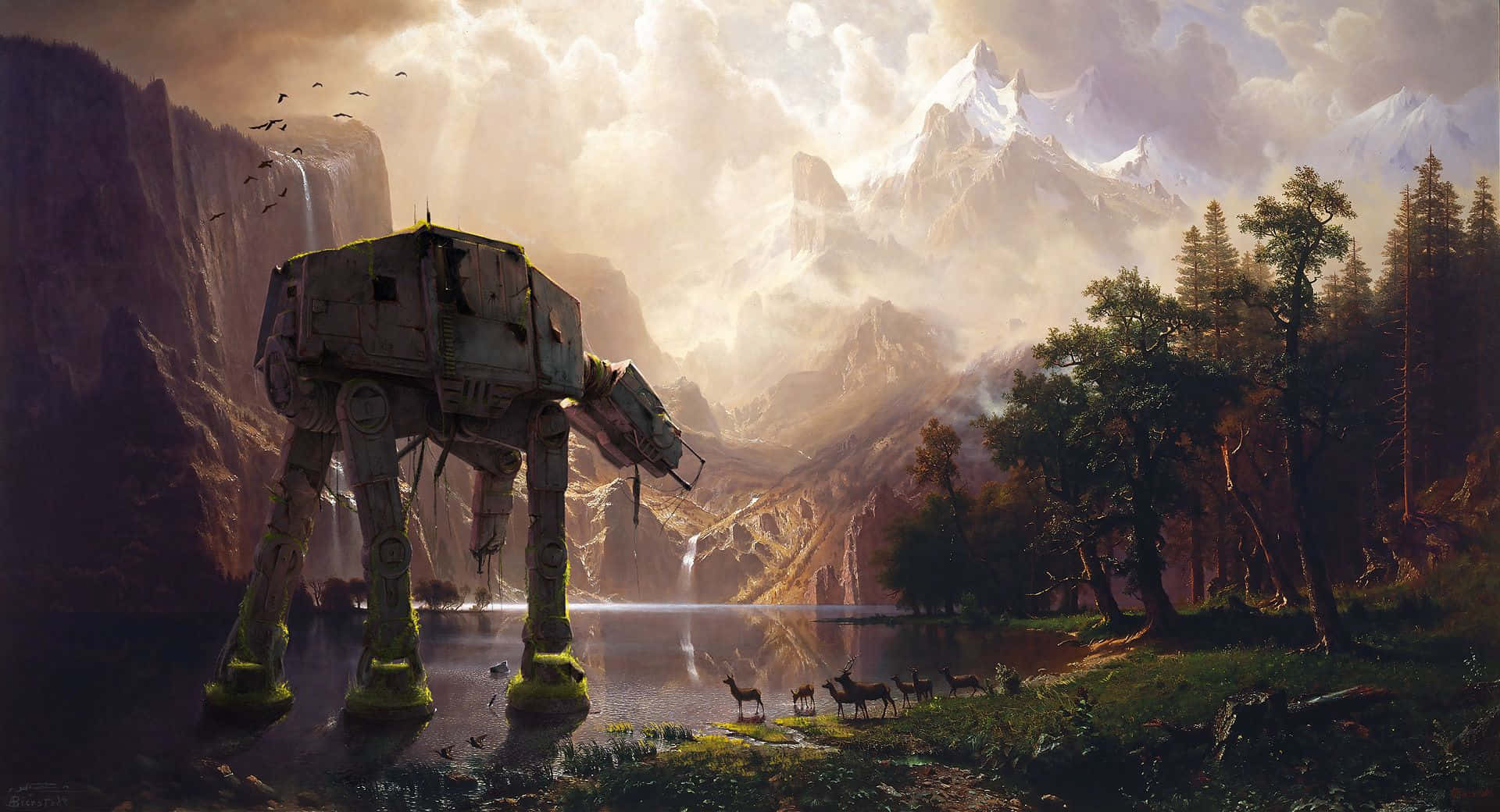 Enjoy the beauty of the classic AT-AT vehicle. Wallpaper