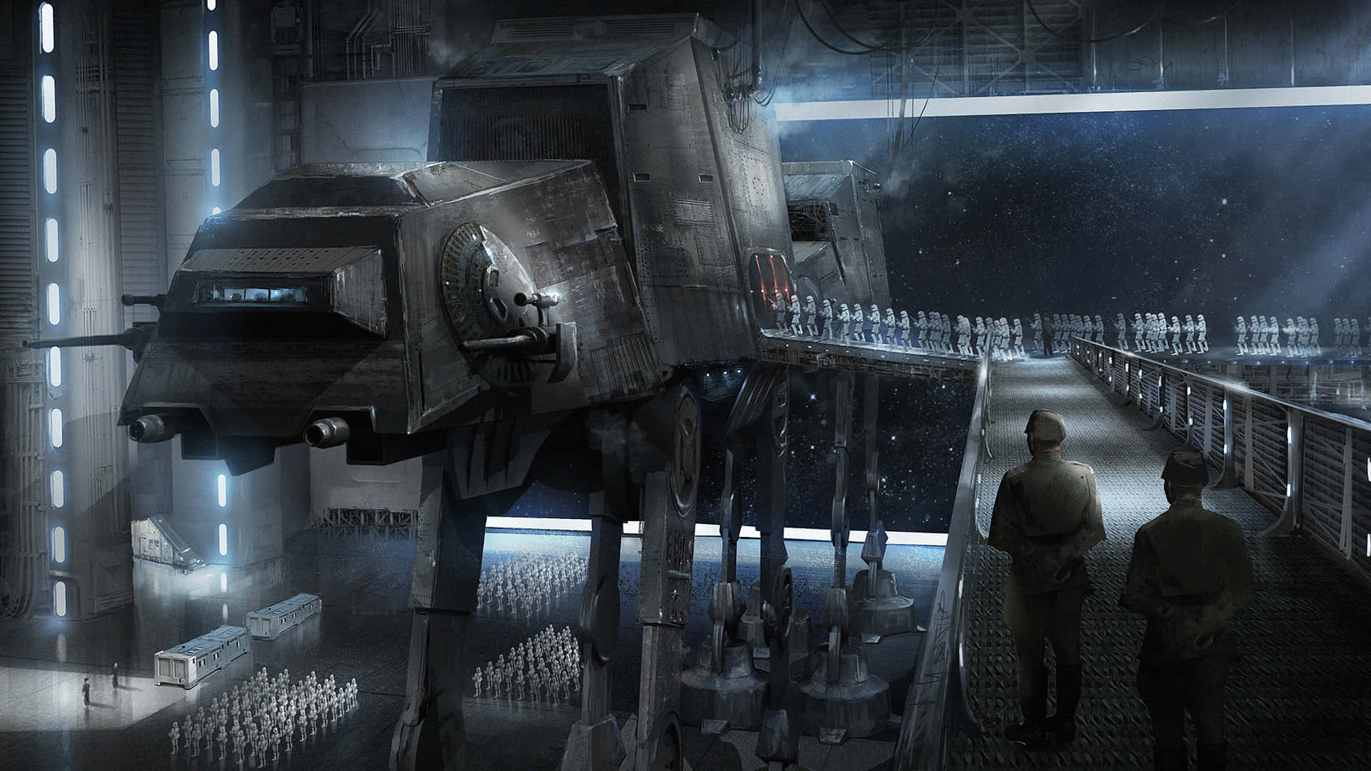 Afbeelding Een Iconische At-at Walker Brengt Star War's Avontuur Tot Leven Achtergrond