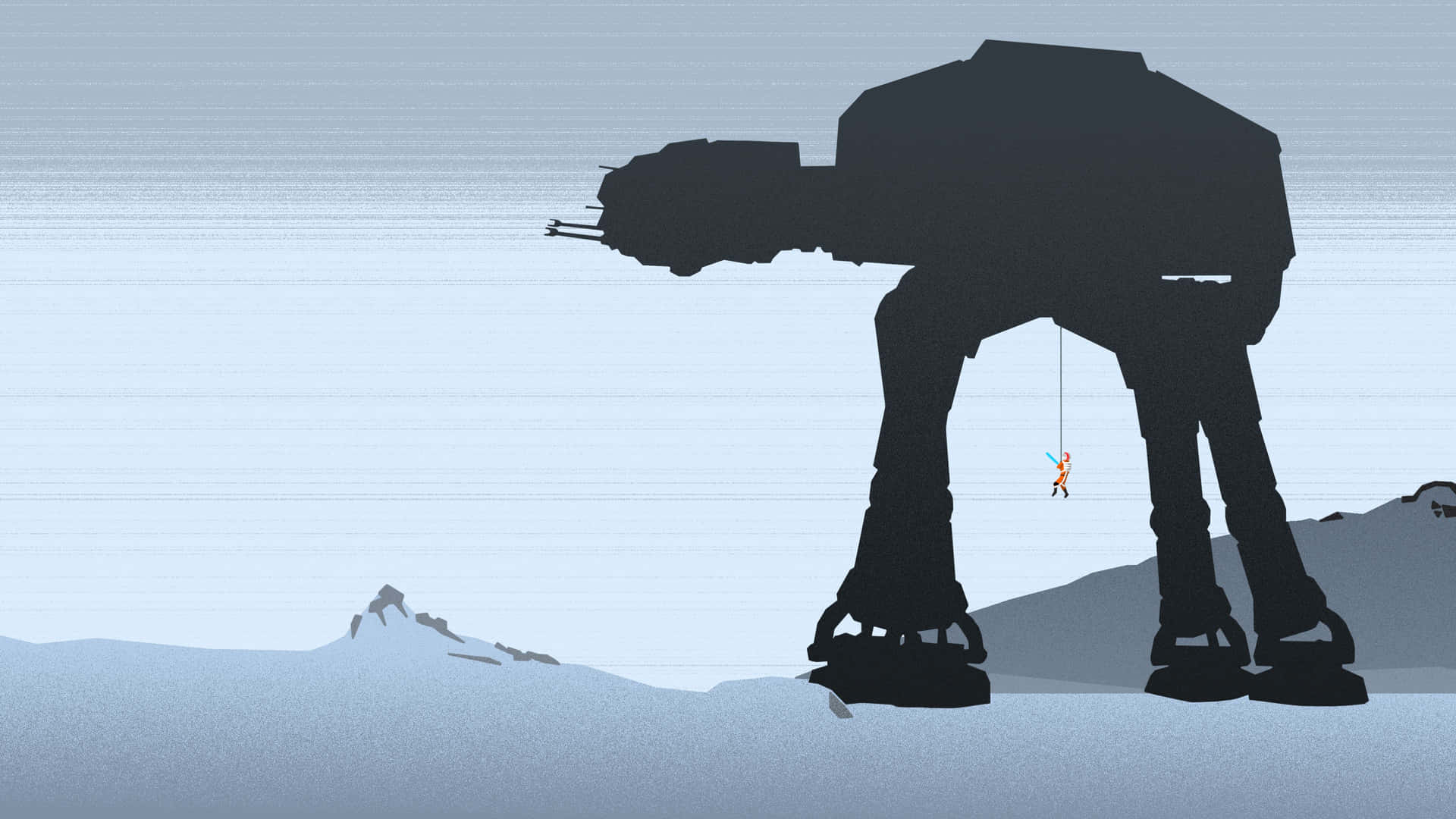 Download The iconic AT-AT Walker walking across the battlefield