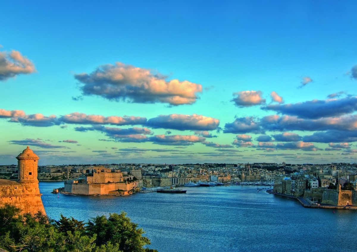 Atardecermajestuoso Sobre El Icónico Azure Window En Malta