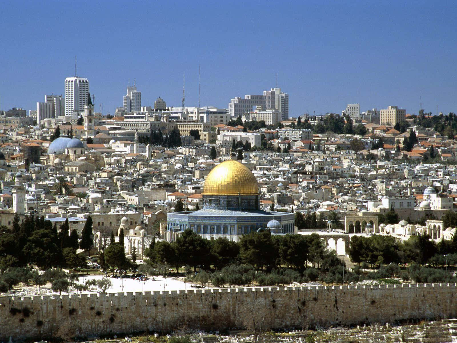 Atardecersobre La Histórica Ciudad De Jerusalén, Israel.