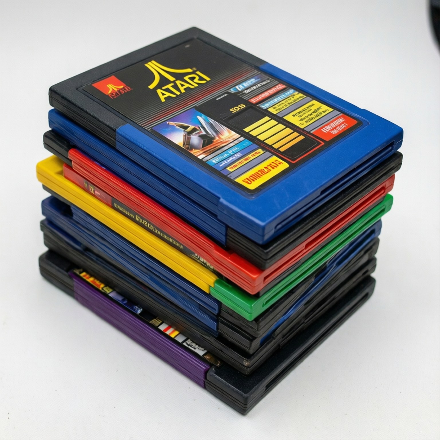 Atari Cartridge Stack Bakgrunner