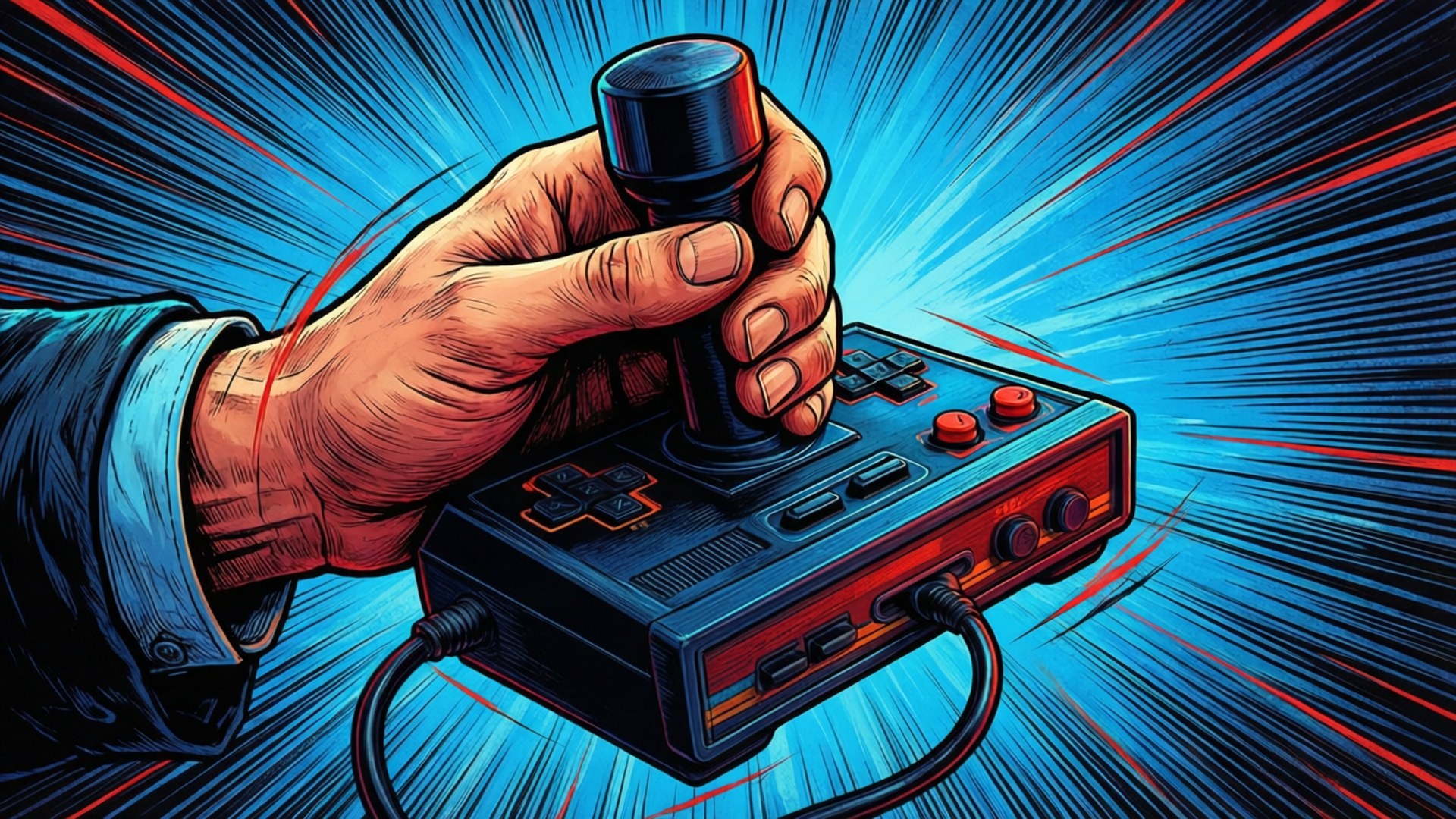 Atari Joystick Action Wallpaper