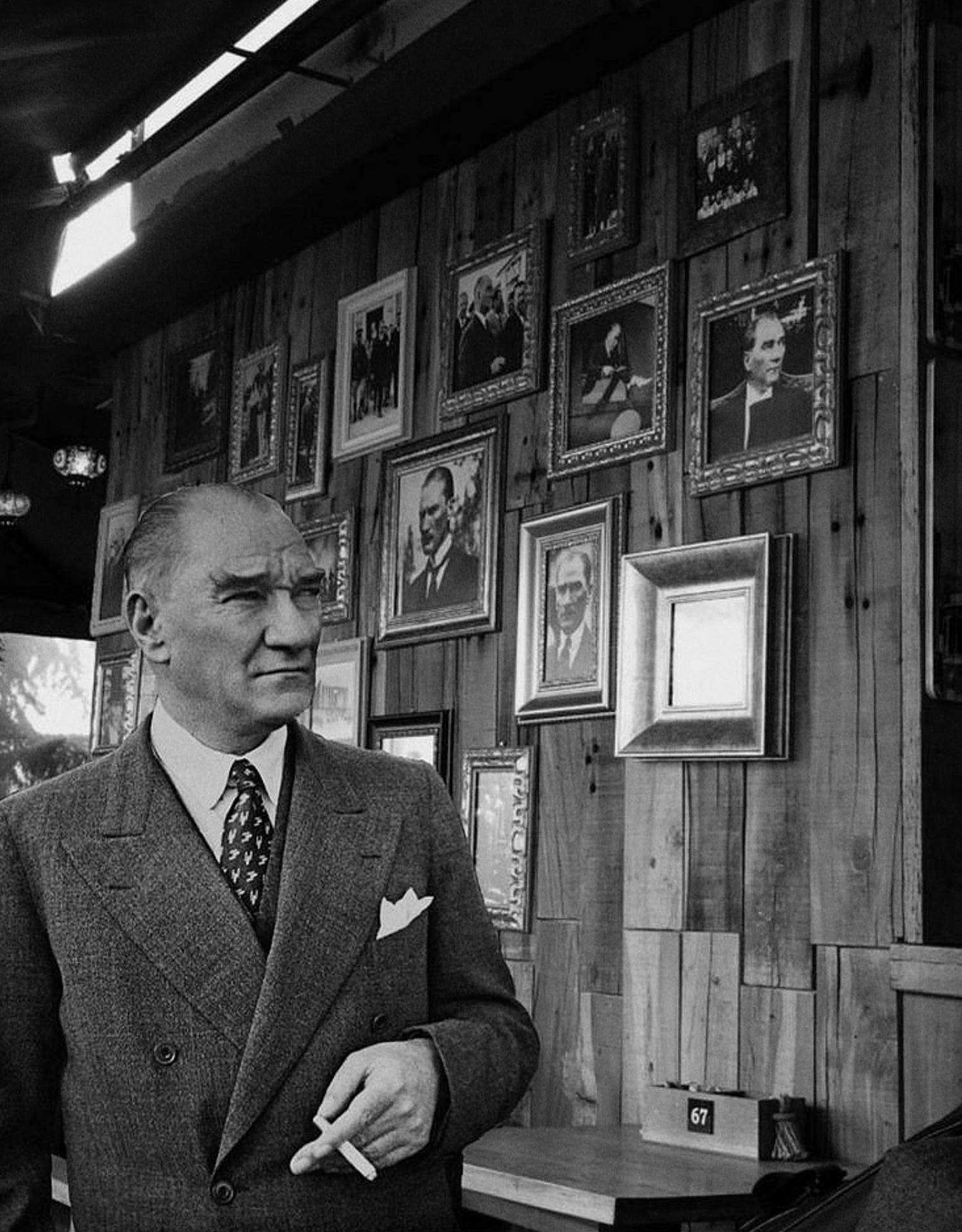 Ataturk Next To Picture Frames Wallpaper