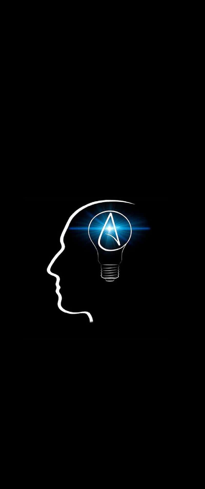 A Logo With A Light Bulb In The Head Wallpaper