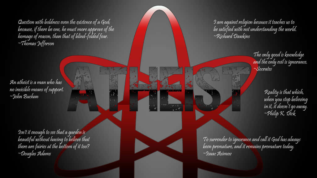 Atheist - A Poster With The Word Atheist Wallpaper