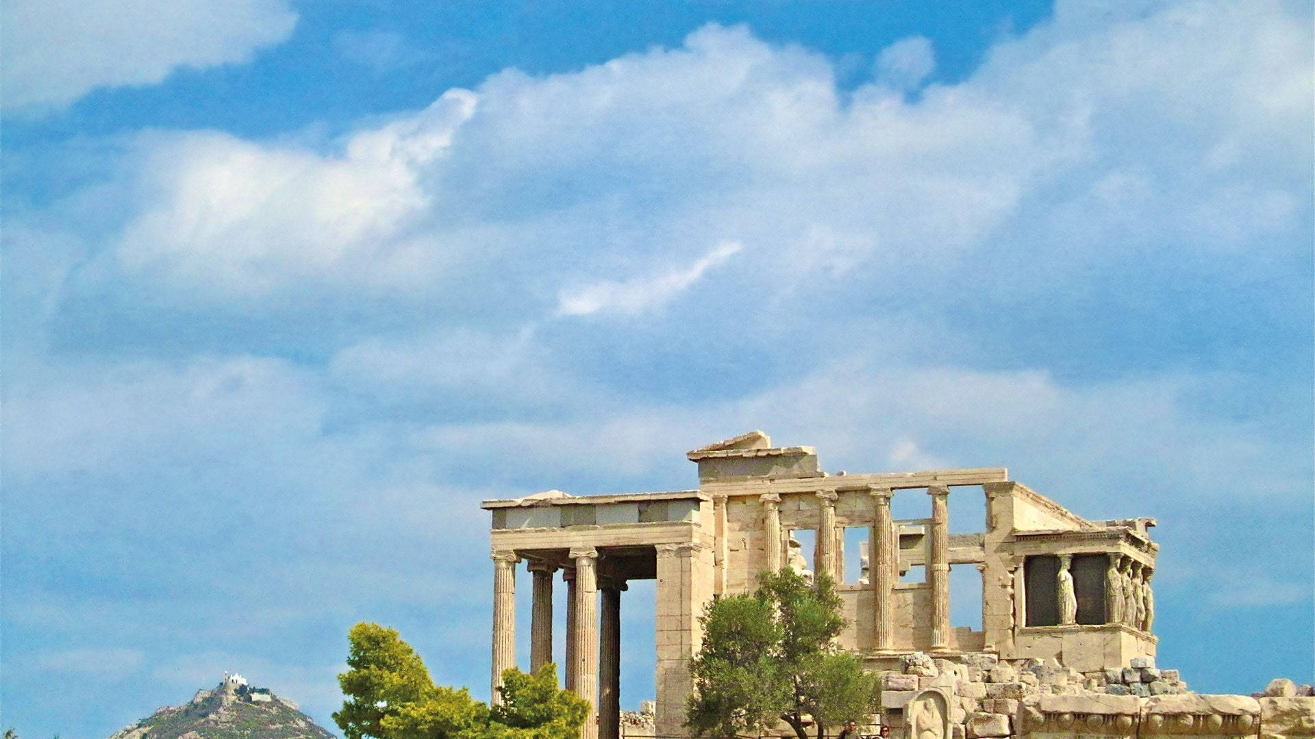 Tempio Di Atene Di Atena Polias Sfondo