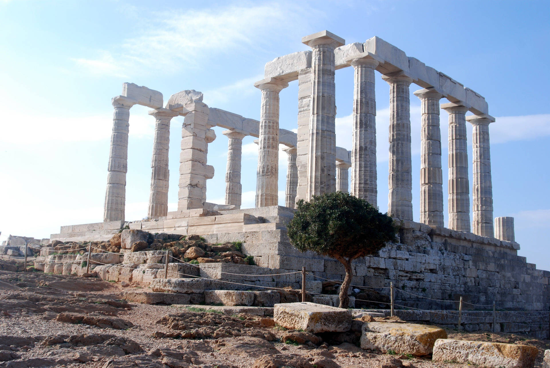 Athen Tempel Poseidon Wallpaper