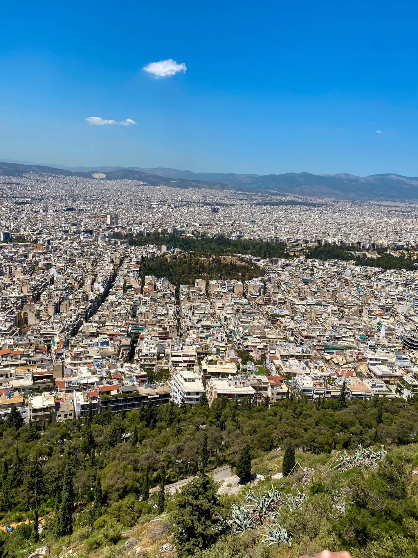 Athens View From Mount Lycabettus Background