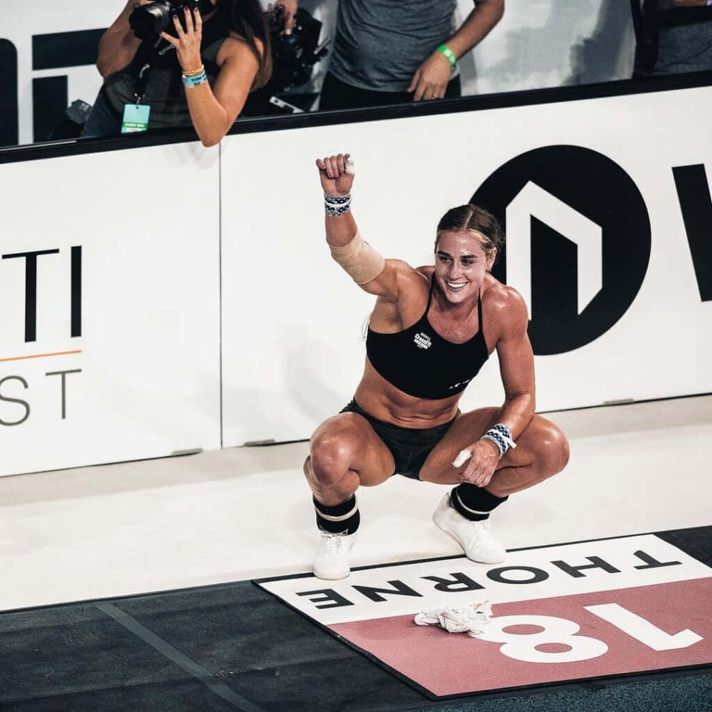 Amerikansk CrossFit Games Athlet Brooke Wells sigter mod guld i år. Wallpaper