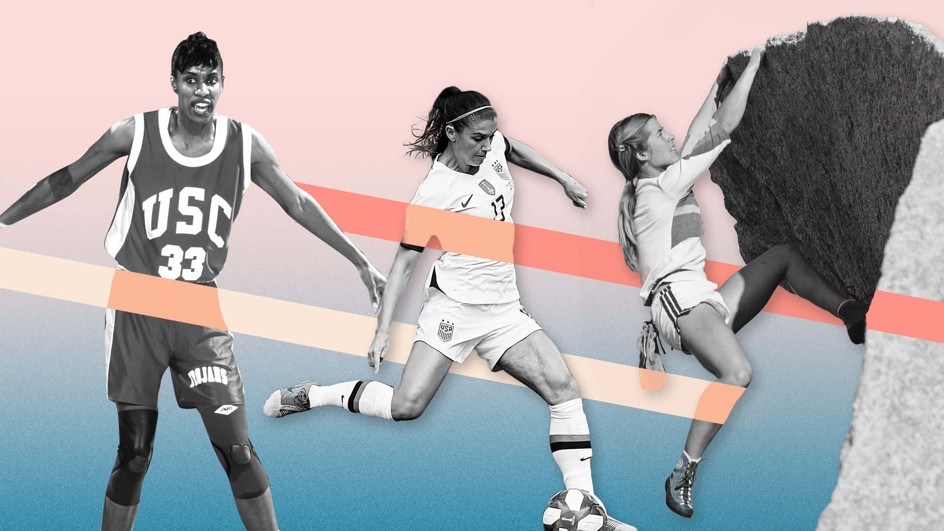 Powerful Female Athletes Digital Art Wallpaper
