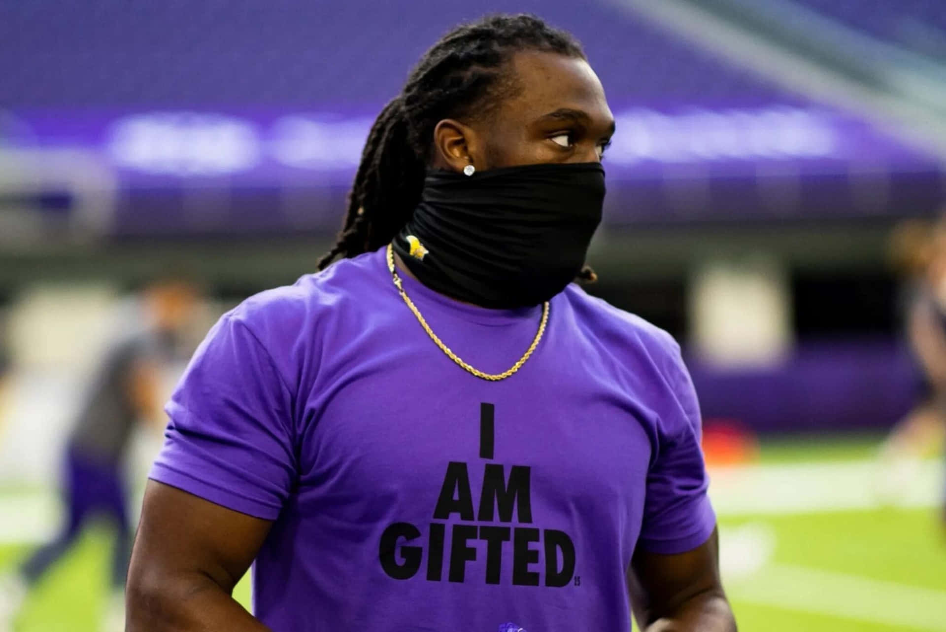 Athlete Wearing I Am Gifted Shirt Wallpaper