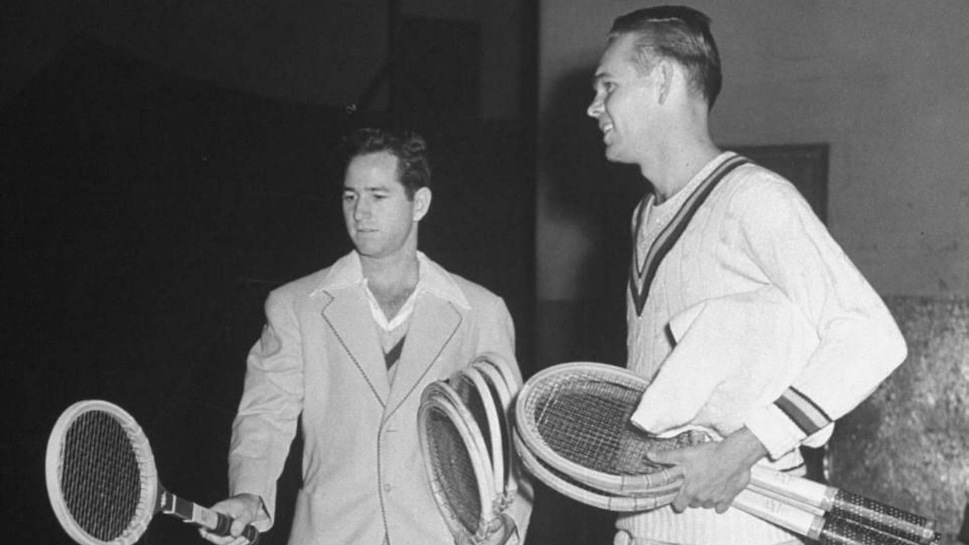 Leggendedel Tennis - Bobby Riggs E Jack Kramer Sfondo