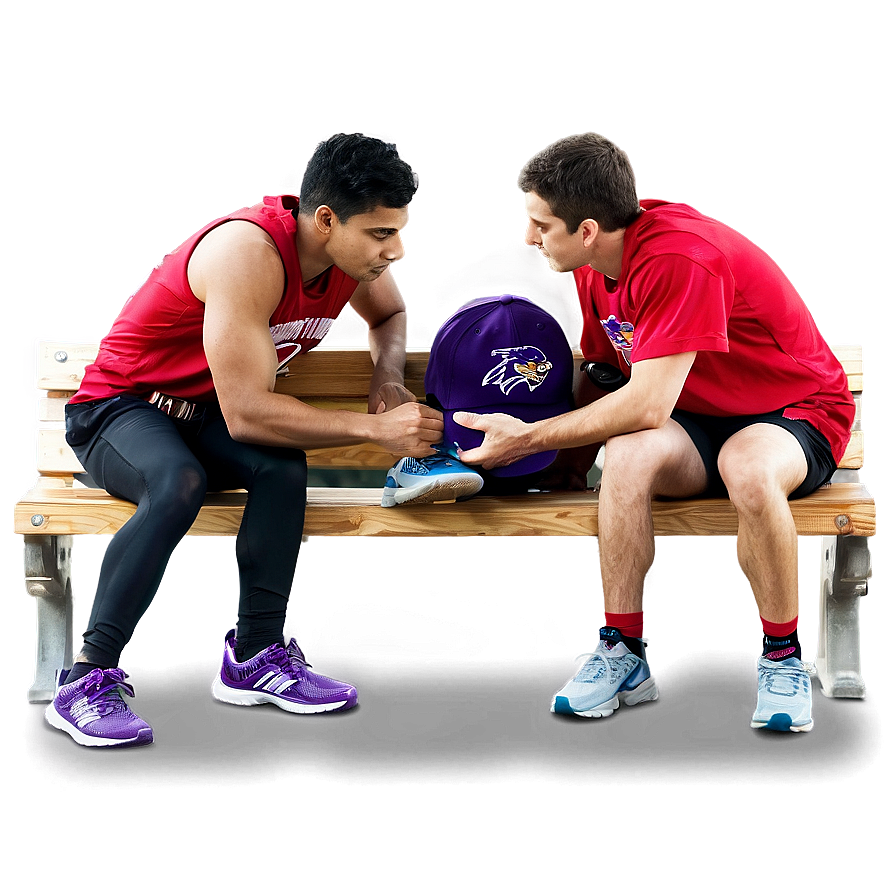 Download Athletes Sitting On Bench Png 67 | Wallpapers.com