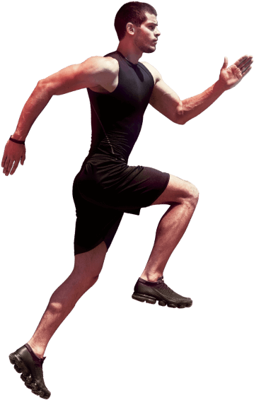 Athletic Man Performing Lunge Exercise PNG
