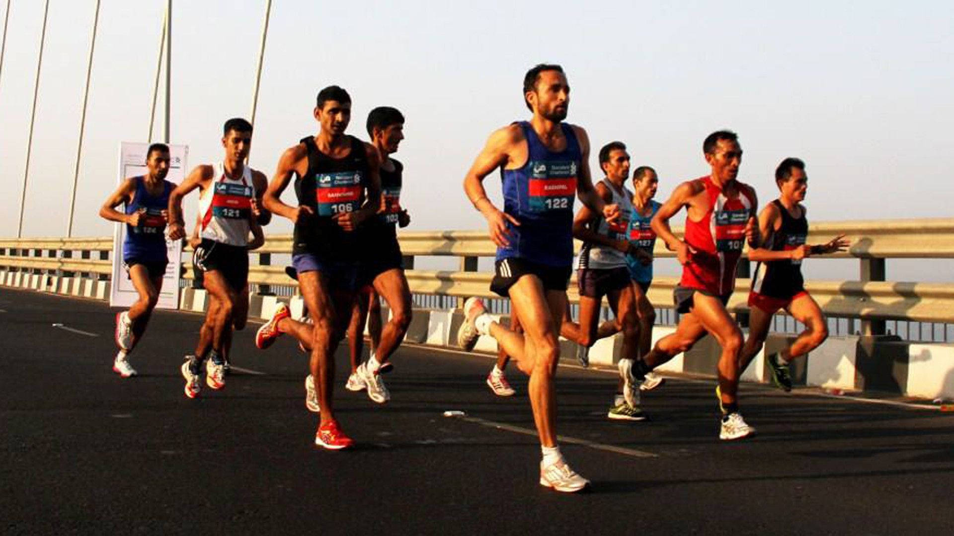 Athletic Men In Marathon
