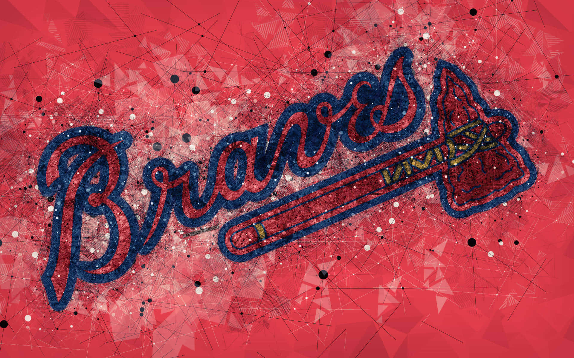 Udtrykdin Passion - Atlanta Braves Skrivebordsbaggrund. Wallpaper