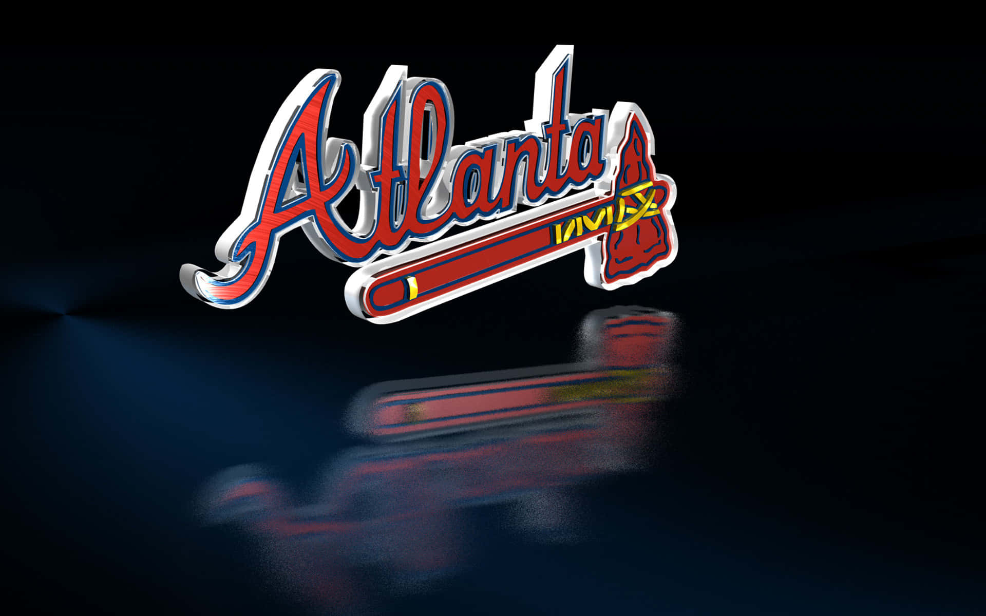 Atlantabraves Leder Vägen Atop Baseballens Landskap. Wallpaper