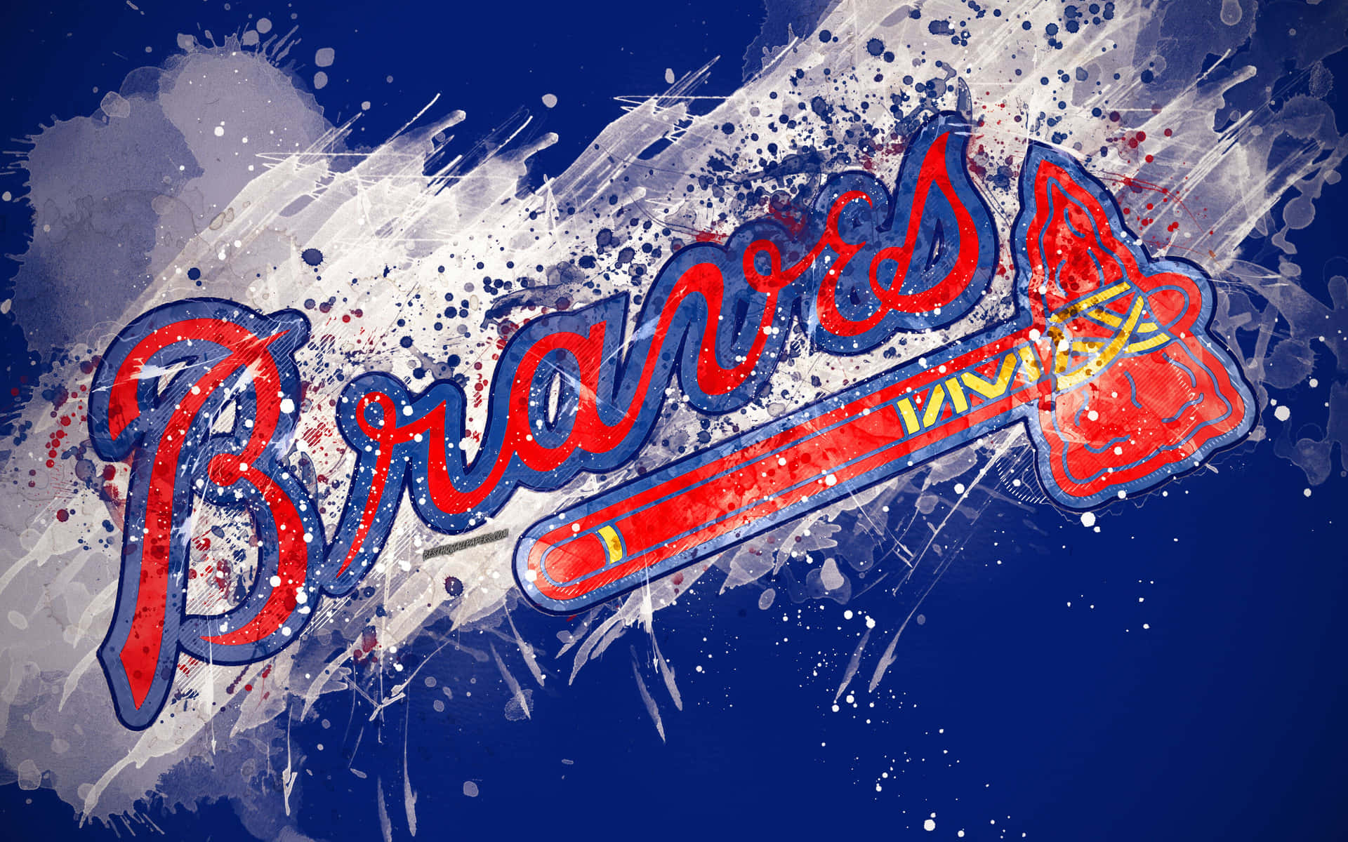 Download Come Out Swinging -- The Atlanta Braves Ready for a Great Game  Wallpaper