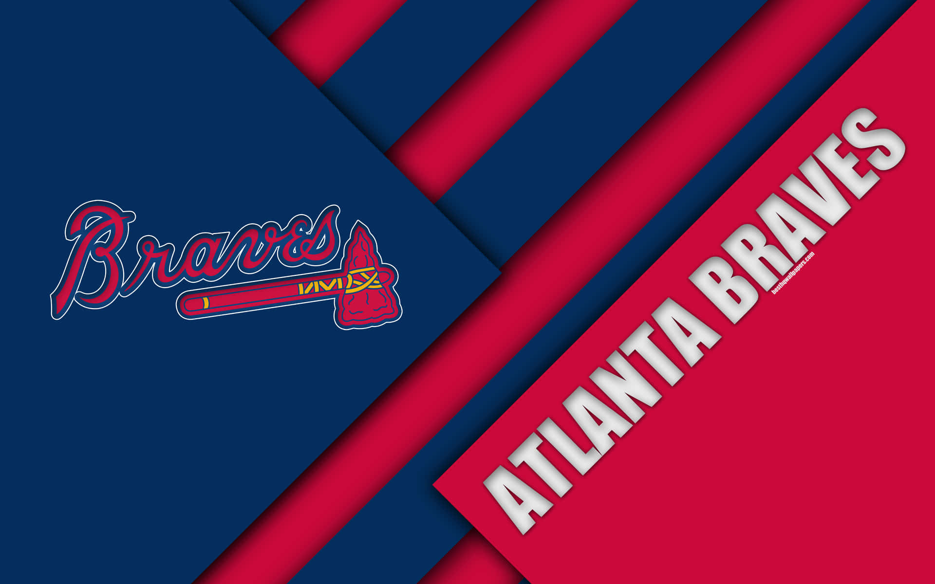 Zeigensie Ihre Unterstützung Für Die Atlanta Braves Mit Diesem Wallpaper Des Teamlogos. Wallpaper