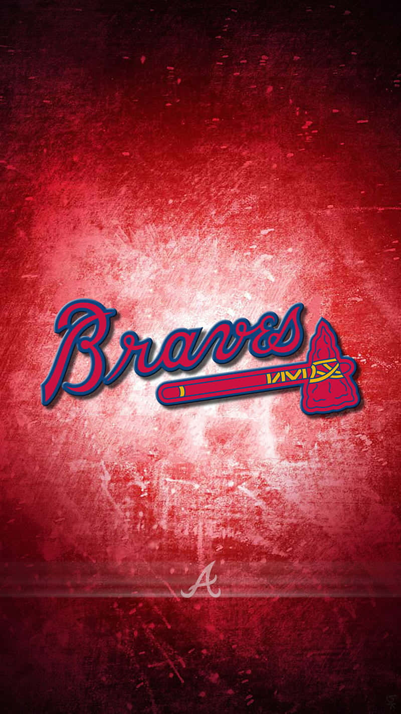 Demuestratu Lealtad Con El Icónico Logo De Los Atlanta Braves En Tu Iphone. Fondo de pantalla
