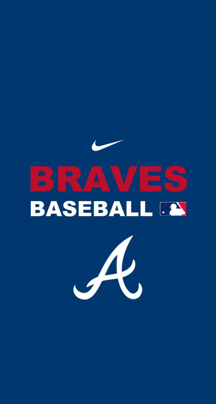 Get the official Atlanta Braves wallpaper on your iPhone - Description: Get the official Atlanta Braves logo wallpaper on your iPhone. Show your support for your favorite baseball team with this sleek wallpaper. - Related Keywords: Atlanta Braves, Baseball, Logo, Wallpaper, iPhone Wallpaper