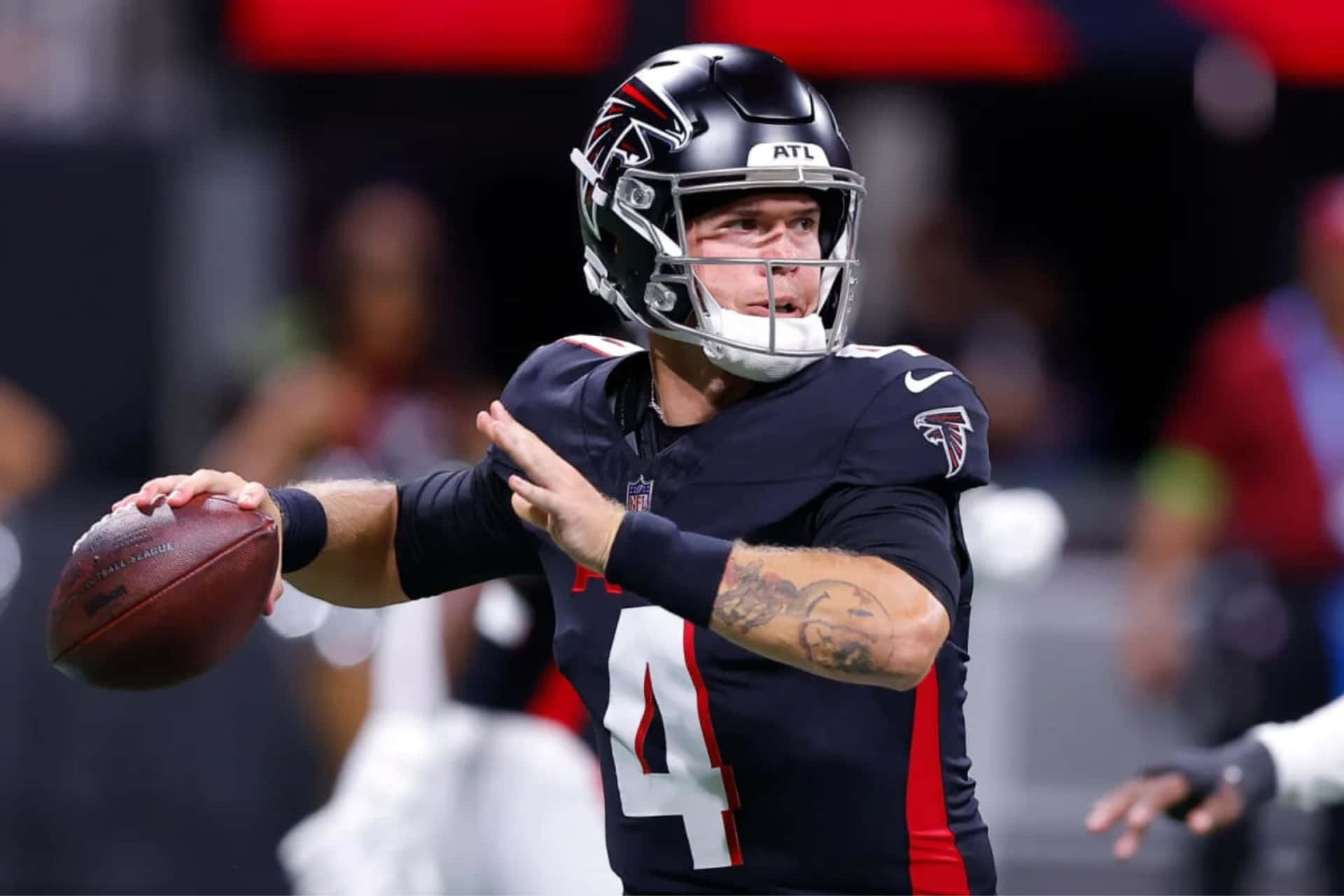 Atlanta Falcons Quarterback Handlingsbilde Bakgrunnsbildet