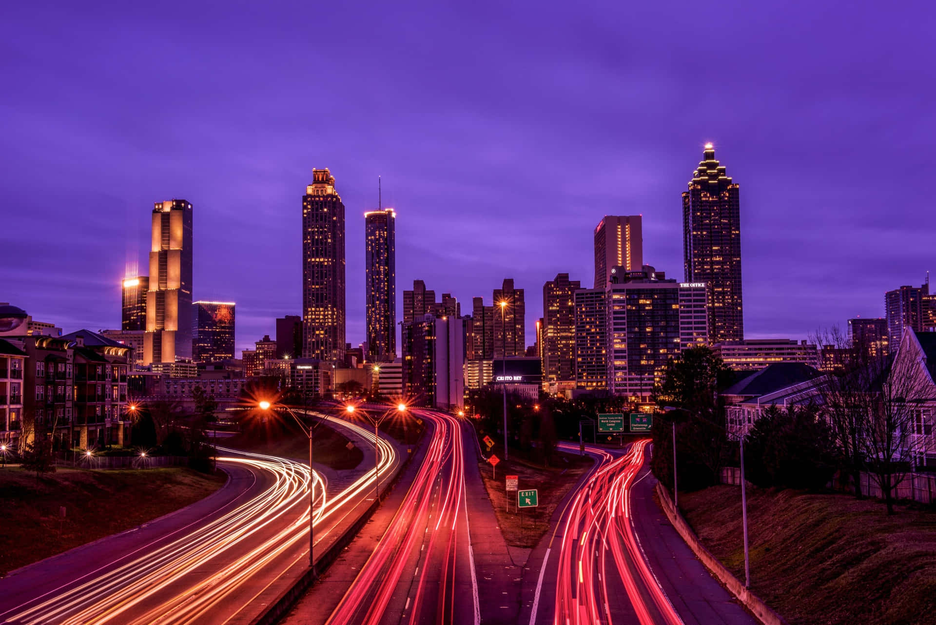 Unaciudad Iluminada Bajo Las Estrellas - Atlanta, Georgia