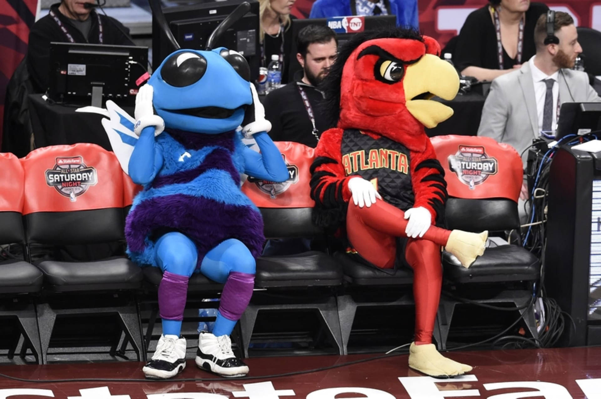 Atlanta Hawks And New Orleans Mascot Wallpaper