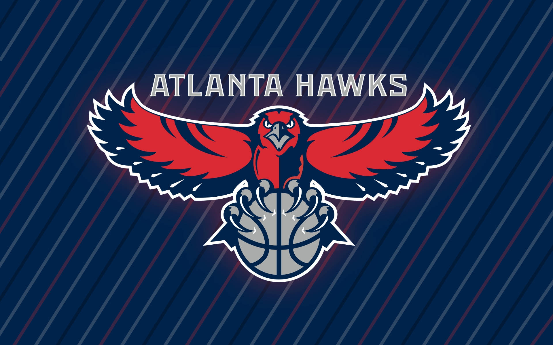 Papelde Parede Com O Logo Da Atlanta Hawks Na Cor Azul. Papel de Parede
