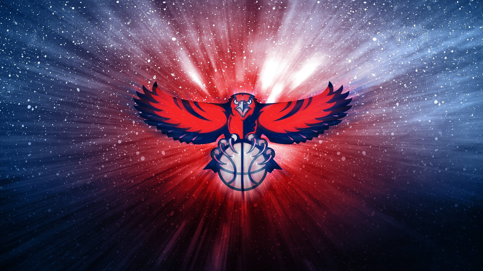Logotipode Los Atlanta Hawks En Galaxy. Fondo de pantalla