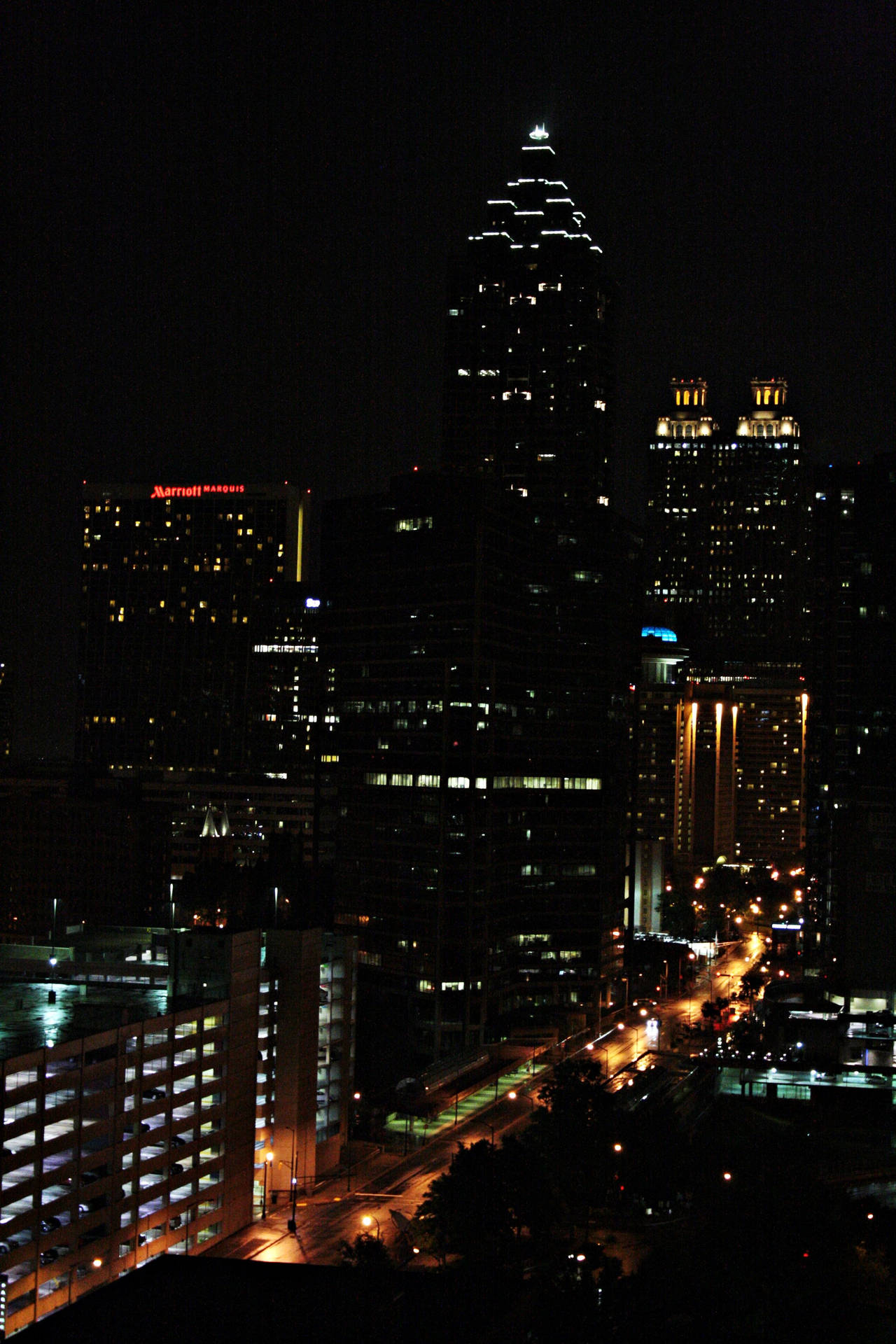 Atlanta Skyline At Night Wallpaper