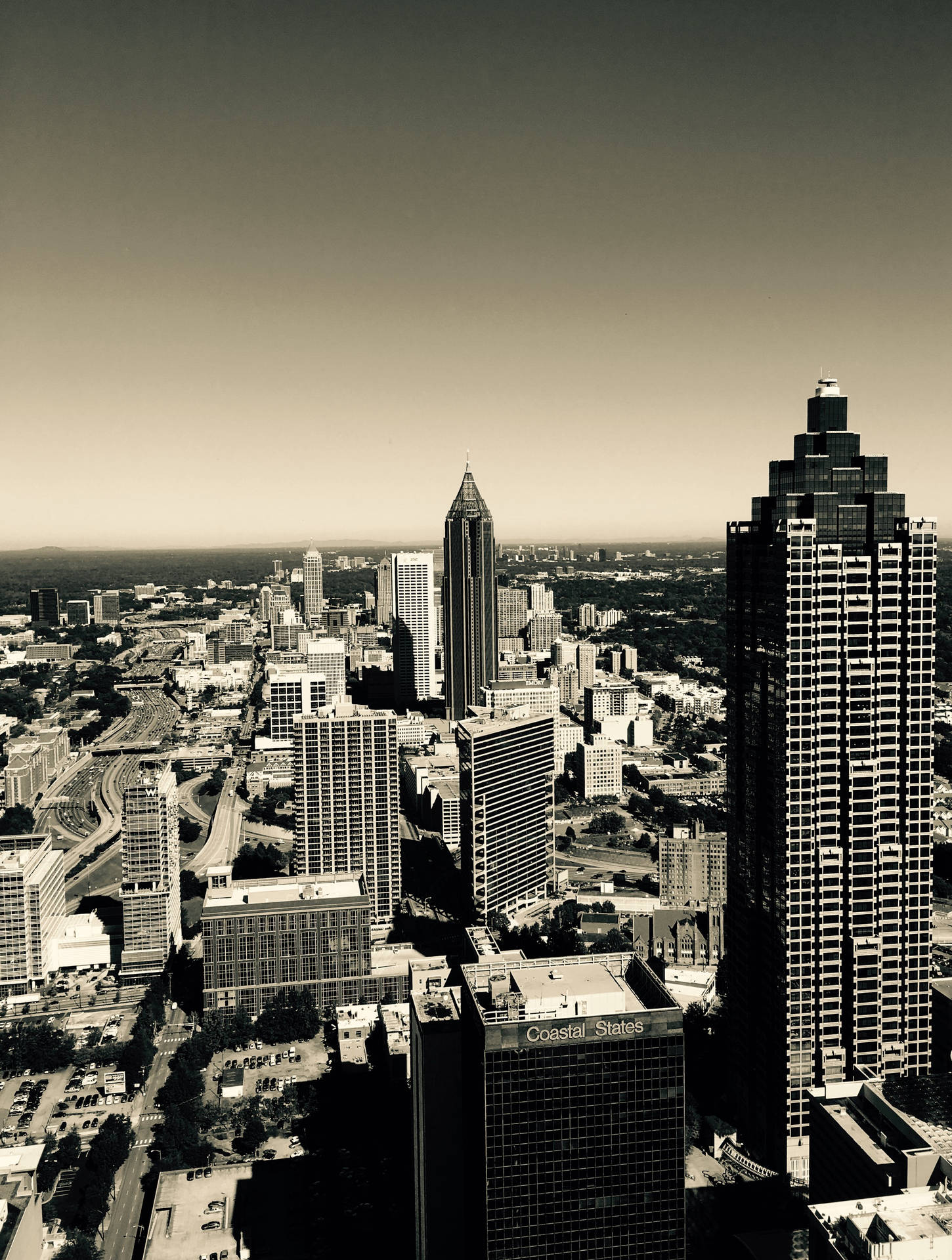 Atlanta Skyline Noir Wallpaper