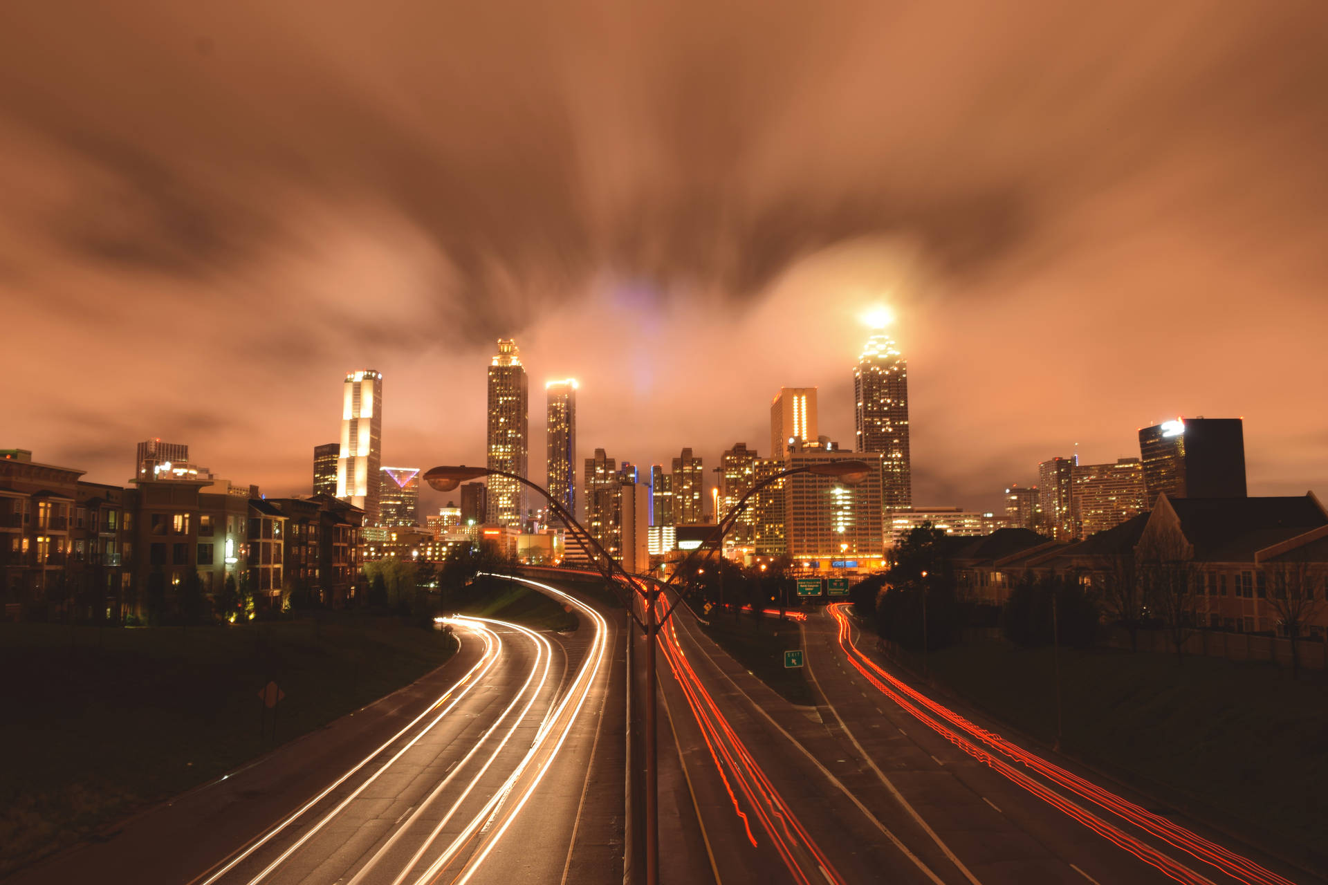 Atlanta Skyline With Hazy Sky Wallpaper