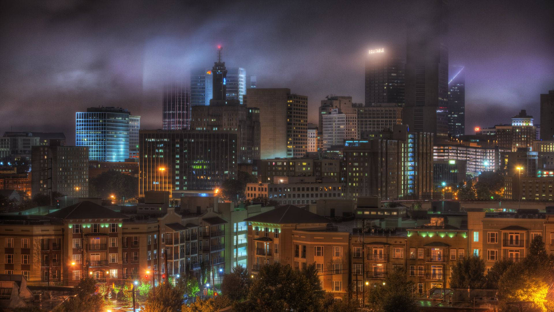 Atlanta With A Smoky Scene Background