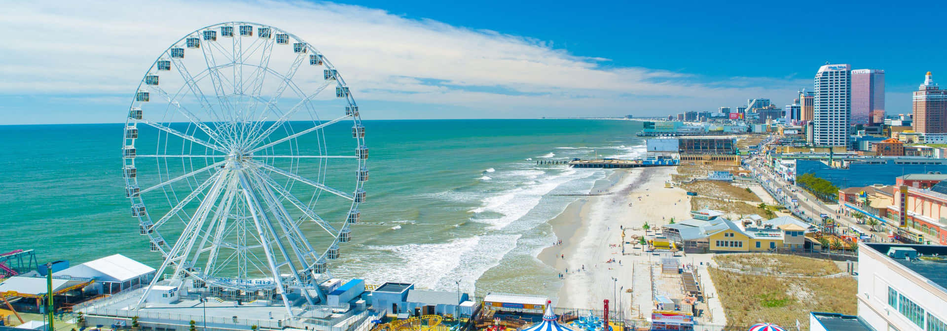 Atlantic City Ferris Wheel At Beach Picture