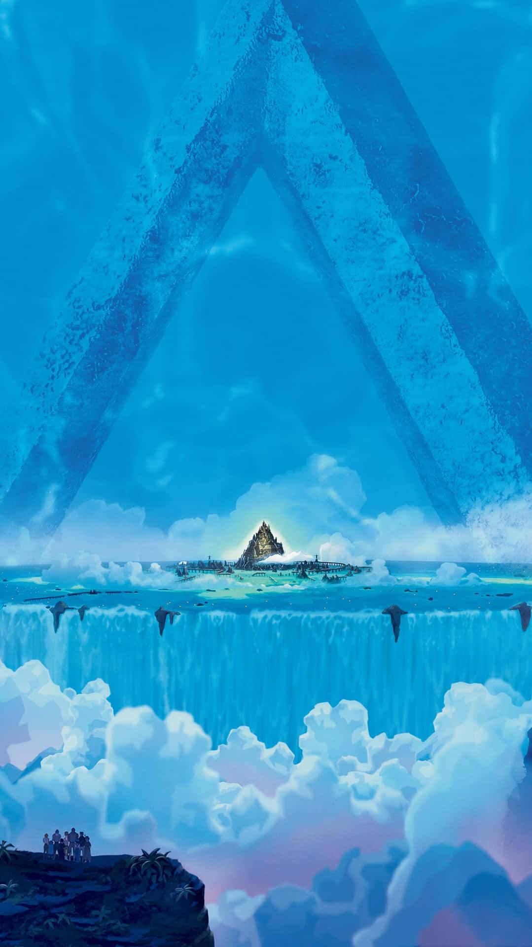 Atlantis The Lost Empire Cloudy Falls Wallpaper