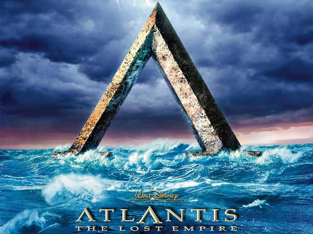 Atlantis The Lost Empire Logo In Ocean Wallpaper