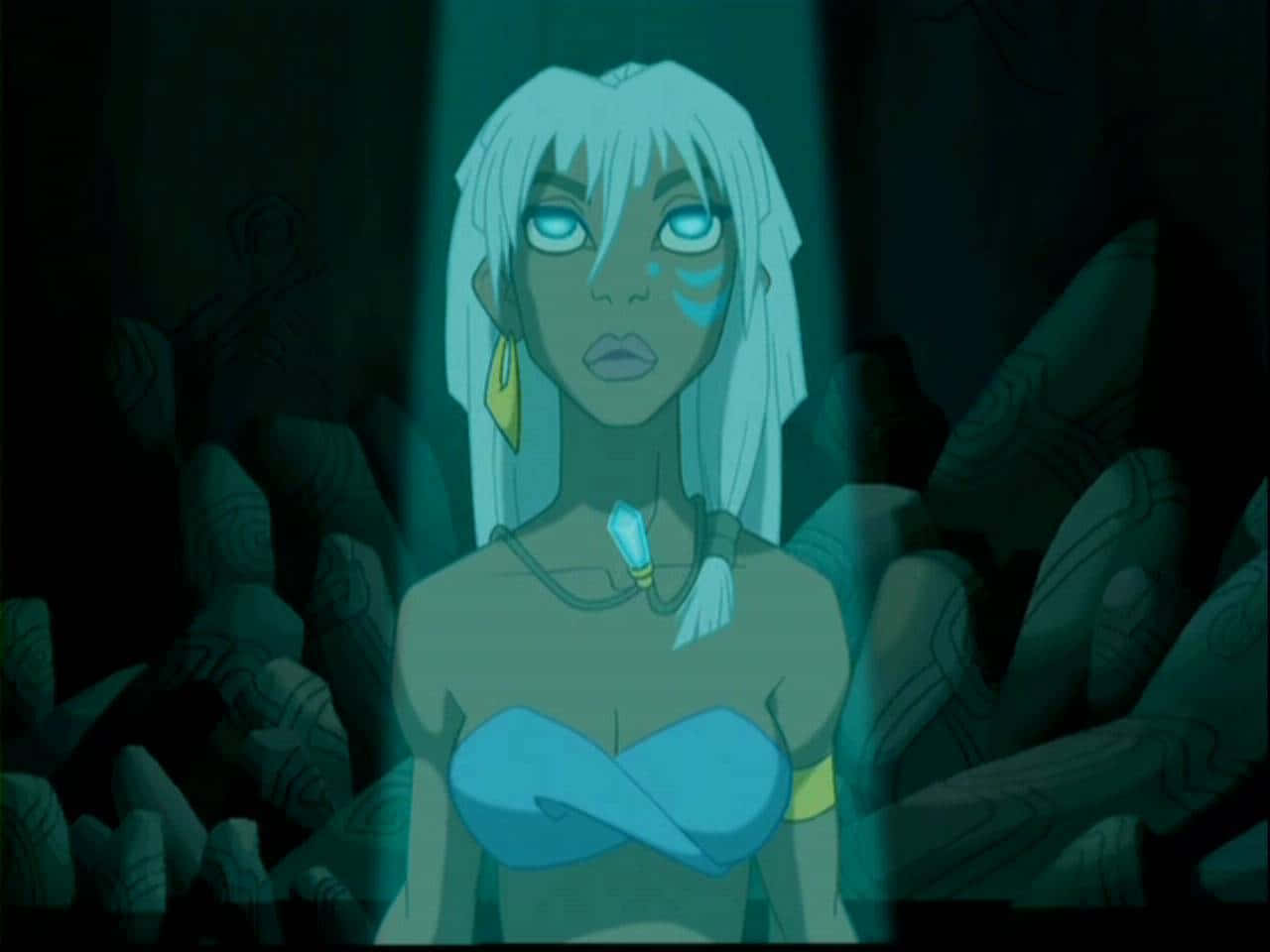 Atlantis The Lost Empire Princess Kida In Cave Wallpaper