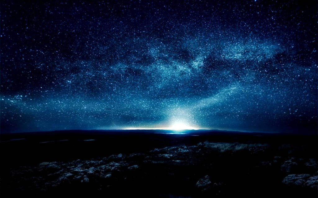 Atmosfærisk Smuk Nattehimmel Wallpaper