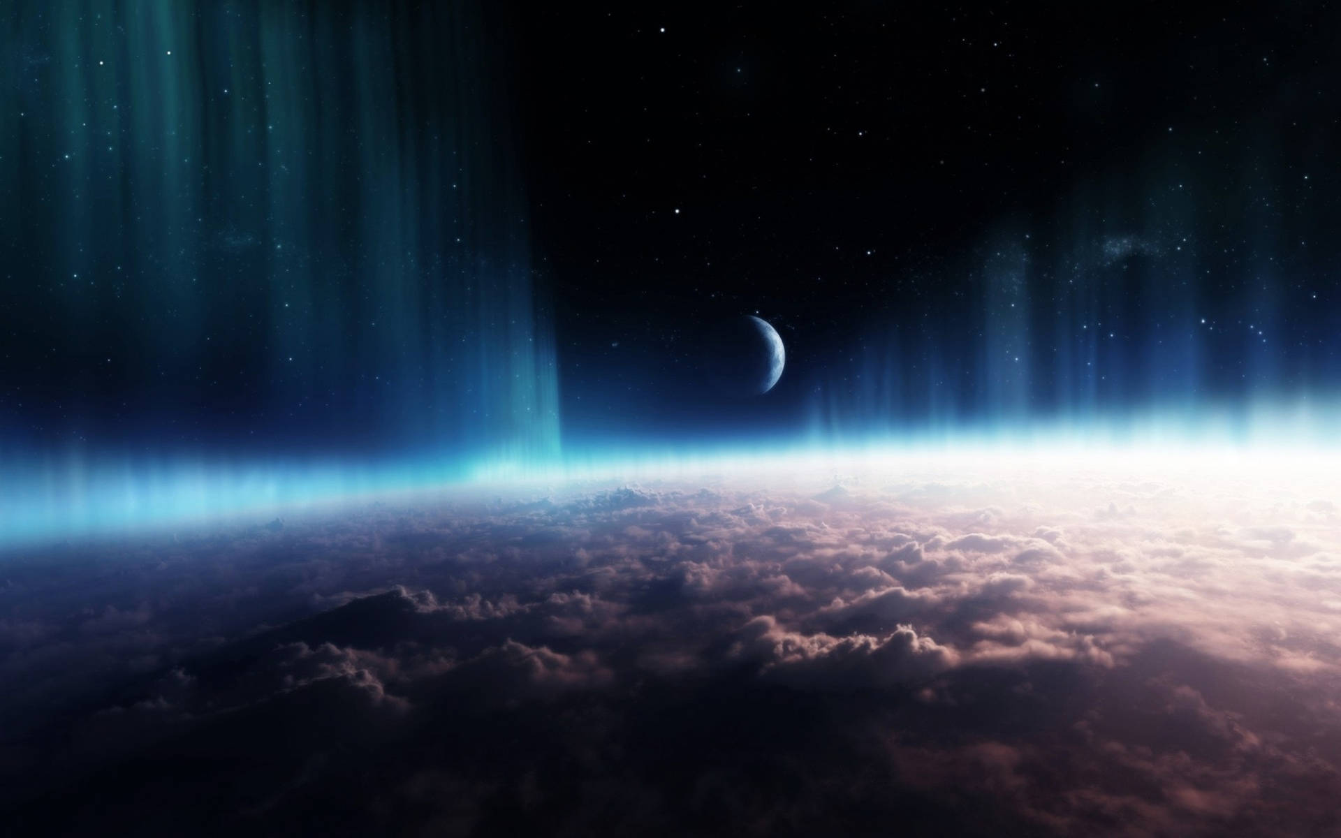 Atmosphere From Space Background Wallpaper