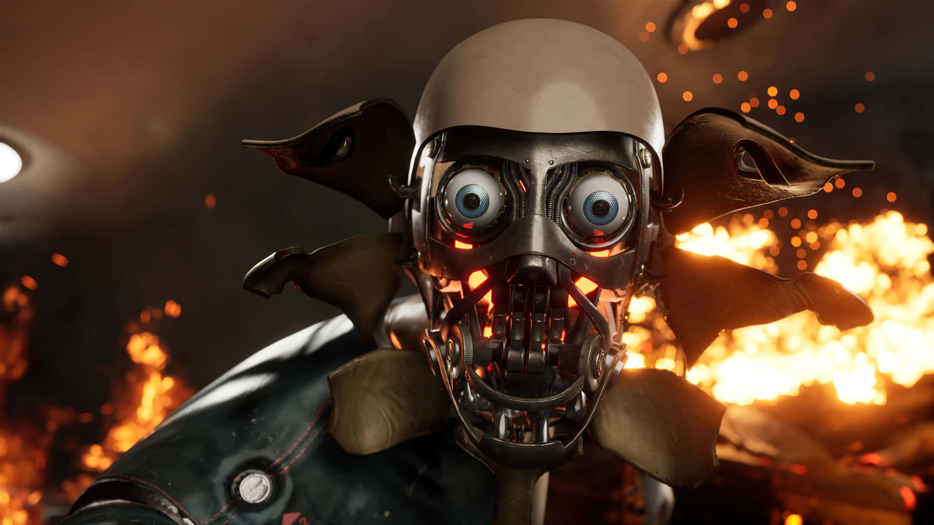 Atomic Heart Robot Face Explosion Wallpaper