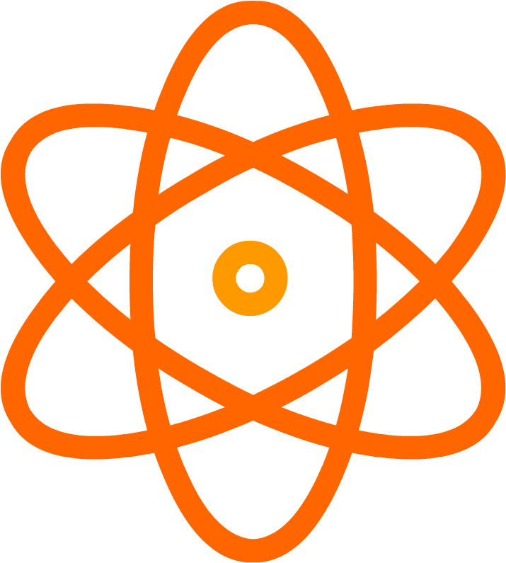 Atomic Symbol Orangeon Gray PNG
