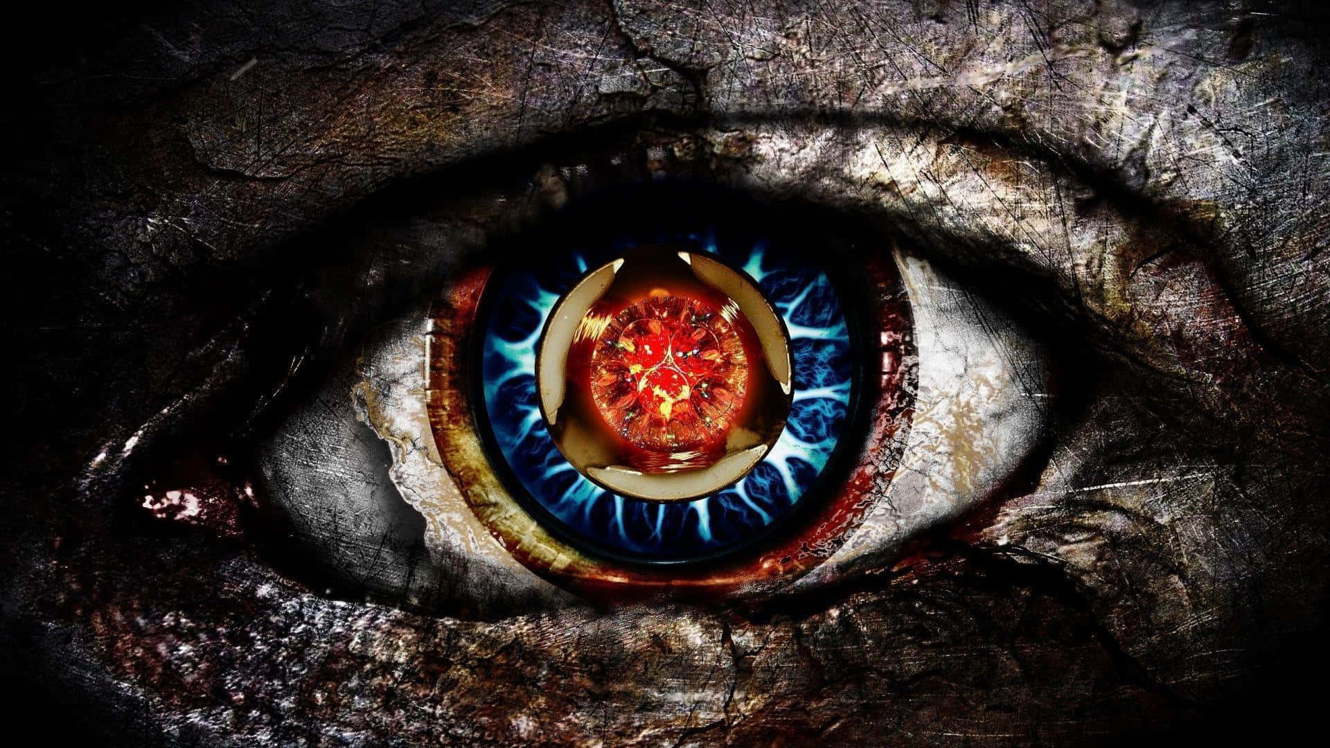Atrocious Eye With Illuminati Symbol Wallpaper
